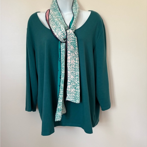Eileen Fisher Teal Women's Top - Picture 2 of 7